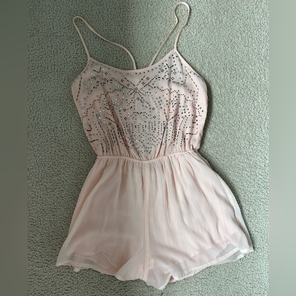 Light pink sparkly romper
